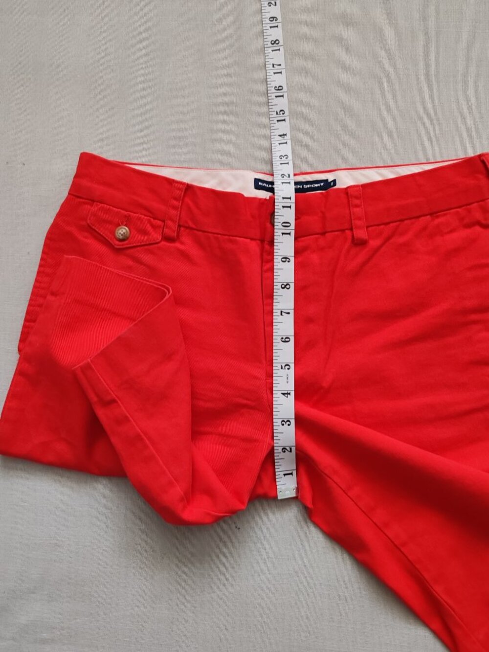 Ralph Lauren Sport Women's Red Chino Shorts Size 8 Cotton Classic Preppy - Picture 4 of 12